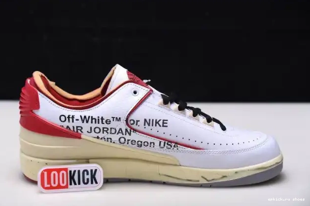 Rep Red White Jordan DJ4375-106 Retro 2 SP Low Off-White 0619